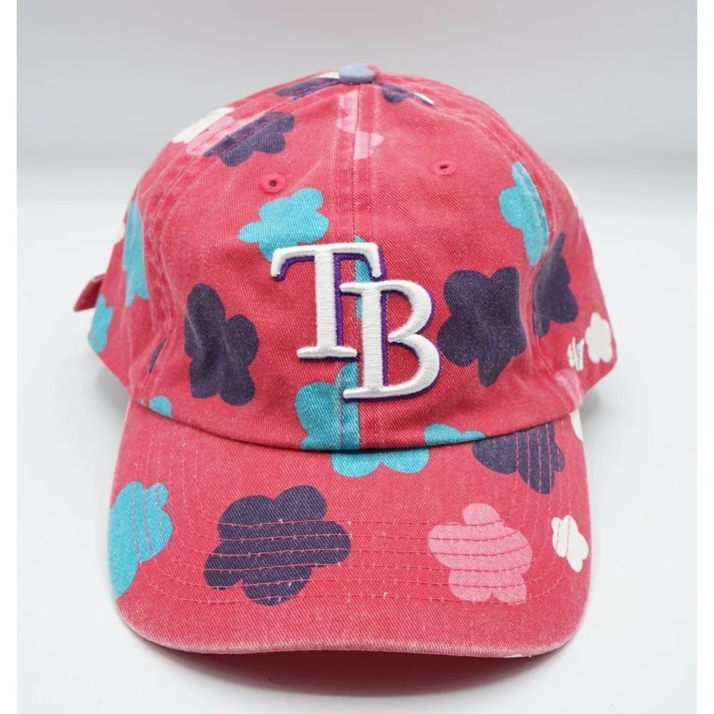 Tampa Bay Rays '47‎ Pink Adjustable Strapback Hat / Cap Floral Pattern Youth